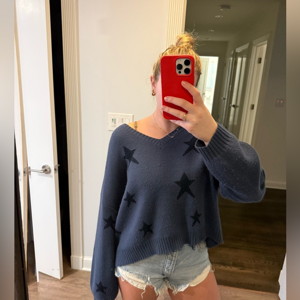 Navy star sweater